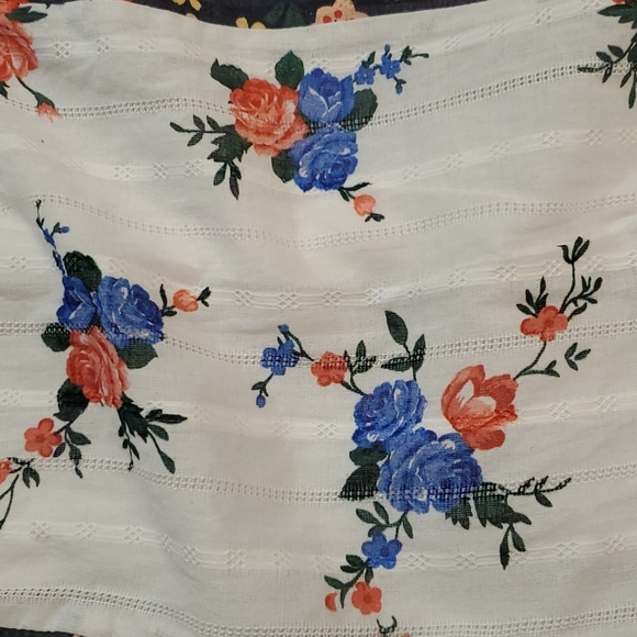 Anthropologie Let me be contrast floral BOHO red blue white maxi skirt XS - Picture 8 of 8